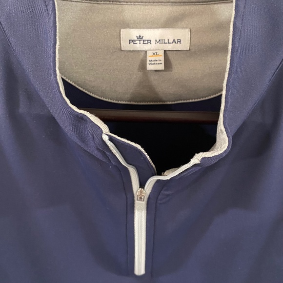 PETER MILLAR Perth Performance Golf Quarter-Zip Navy Pullover - Picture 8 of 12